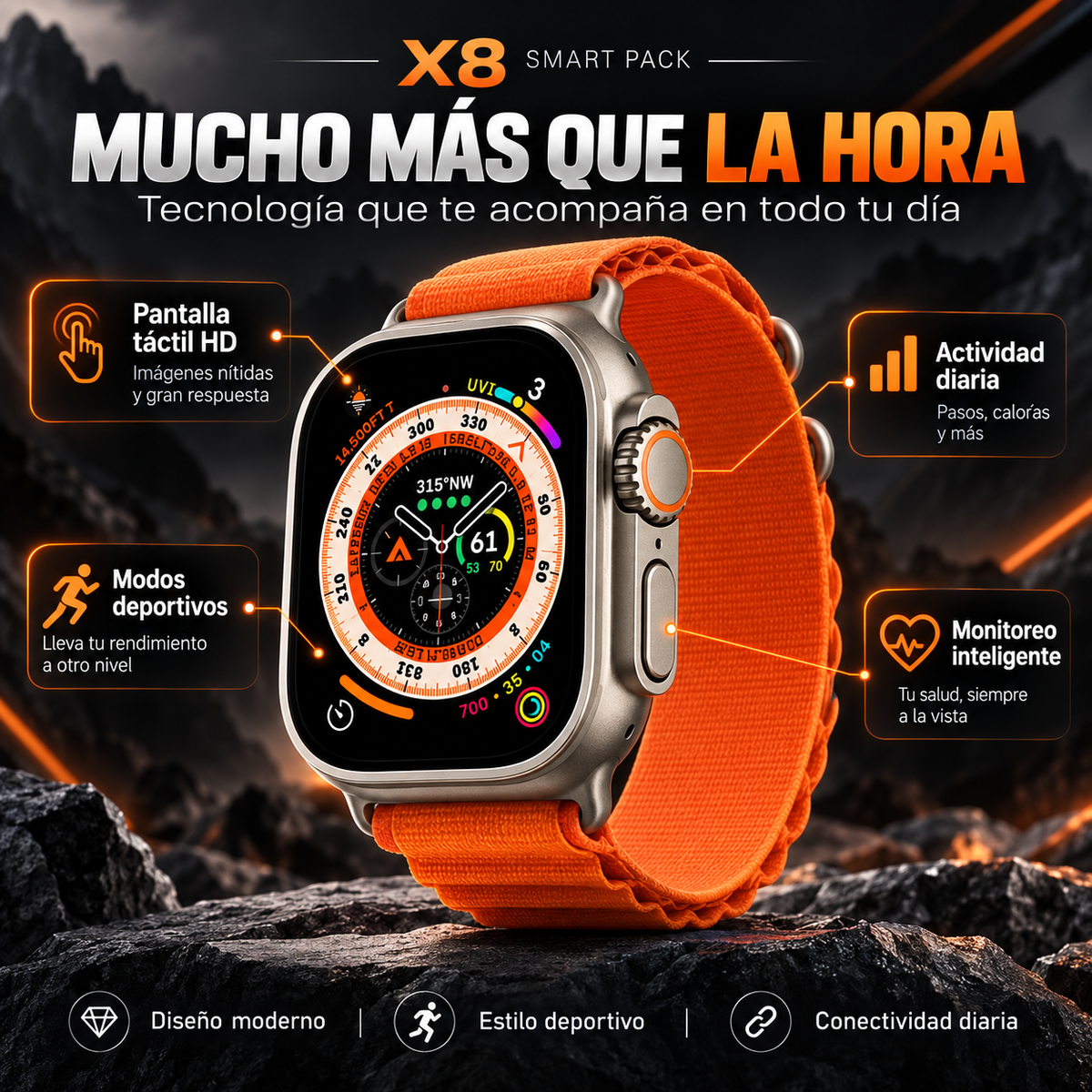 Funciones del Smartwatch X8